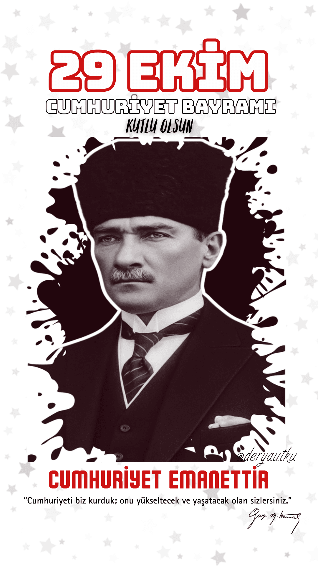 29 Ekim Cumhuriyet Bayramı Canva Şablonu