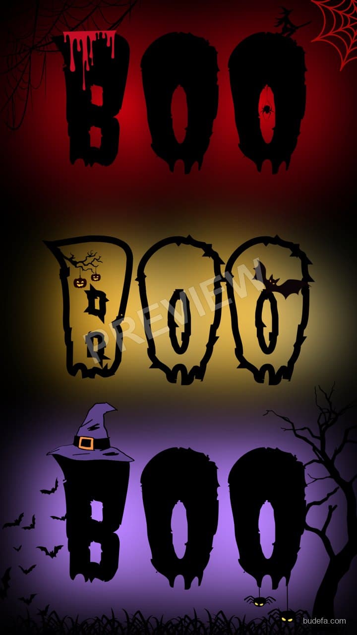 Halloween „BOO“ Instagram-Story-Bild