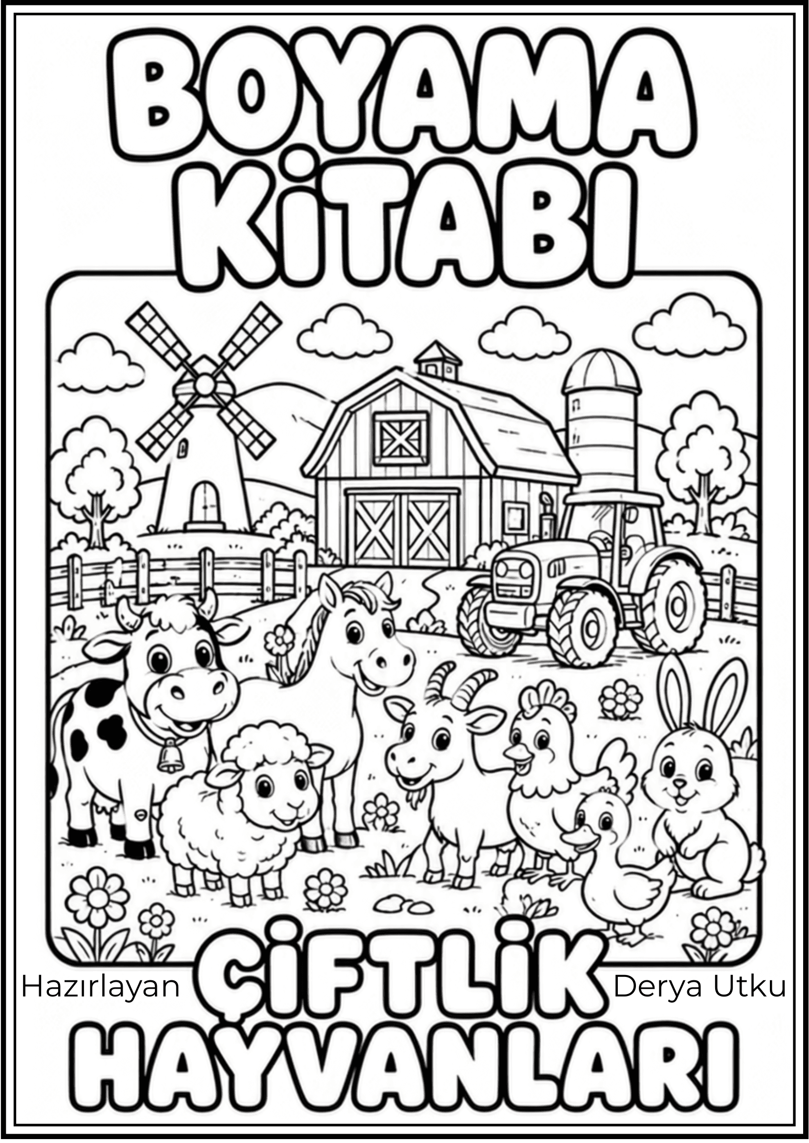 Çiftlik Hayvanları Boyama Kitabı