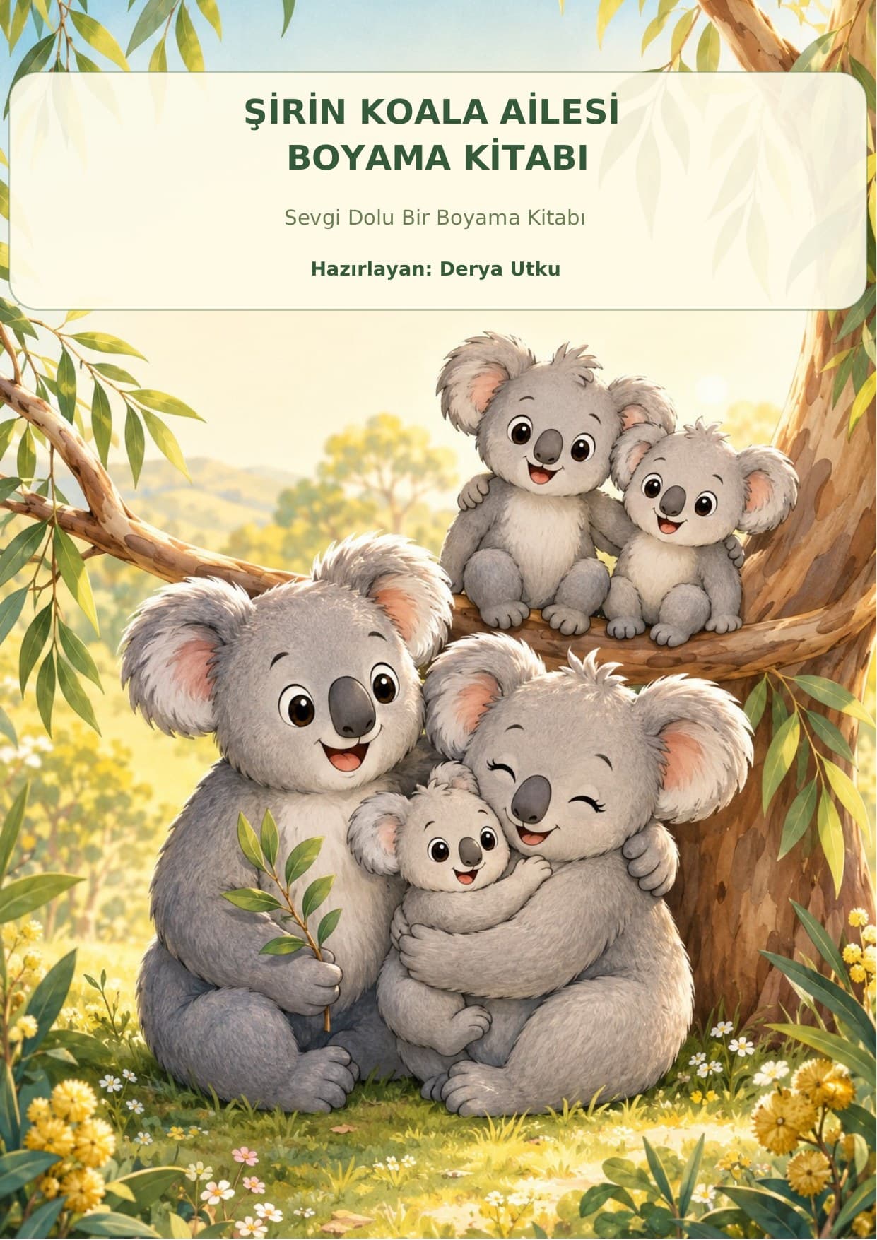 Şirin Koala Ailesi Boyama Kitabı