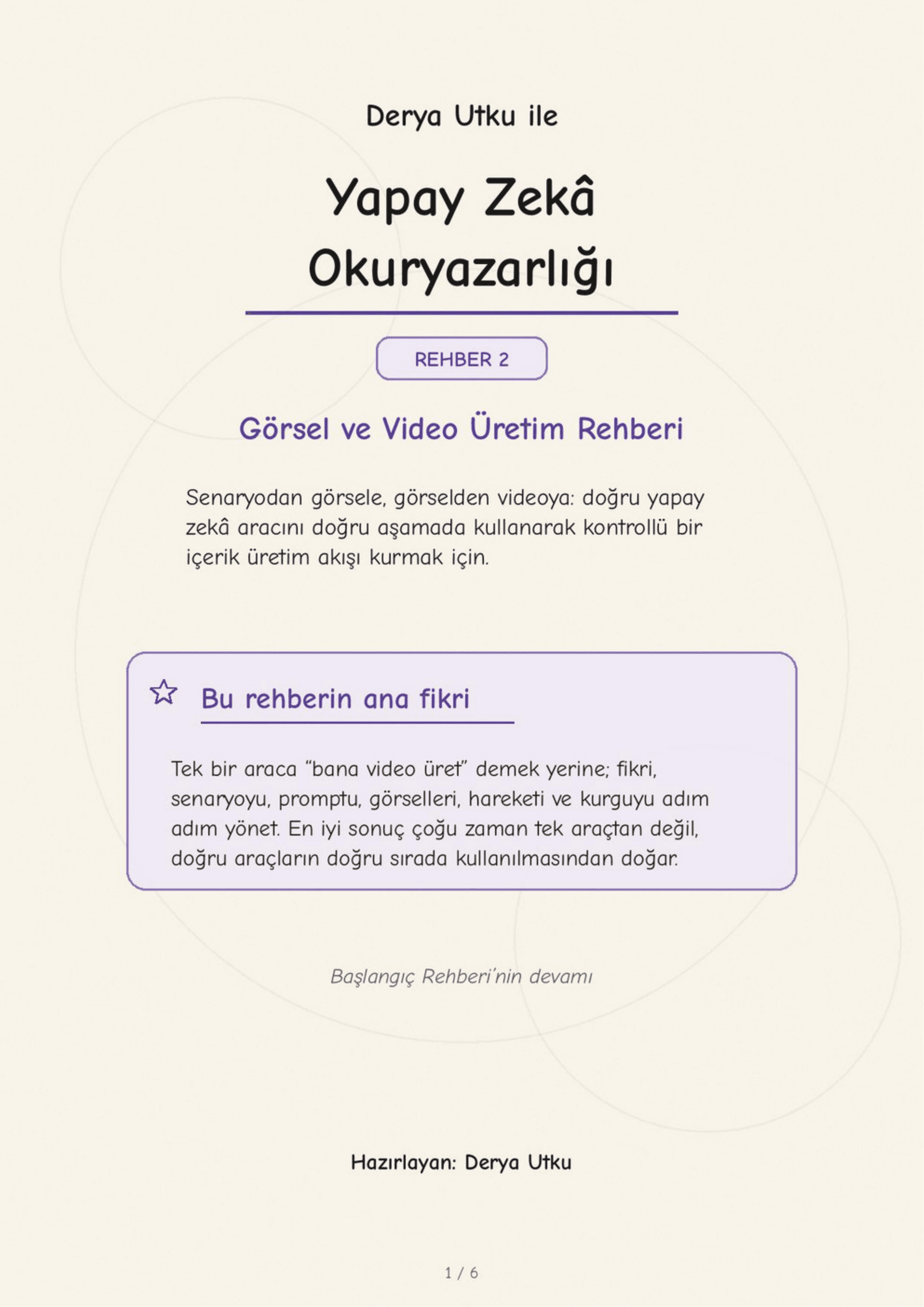 Yapay Zeka Okuryazarlığı - Rehber 2: Görsel ve Video Üretimi